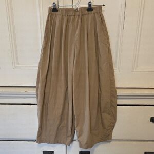 Black Crane Khaki Wide Leg Pants
